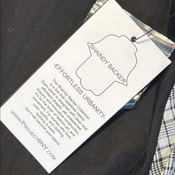 PROJECT‎ 6 NY NWT Maaya Long Black Gingham Poplin Button-Up Shirt Dress Size S - Picture 5 of 16